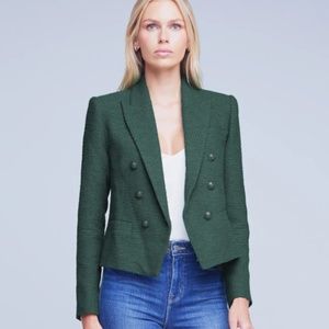 L'Agence Brook Blazer in Dark Moss - Size 0